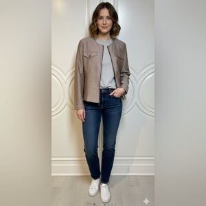 Isaac Mizrahi Linen Blend Jacket Size XL
